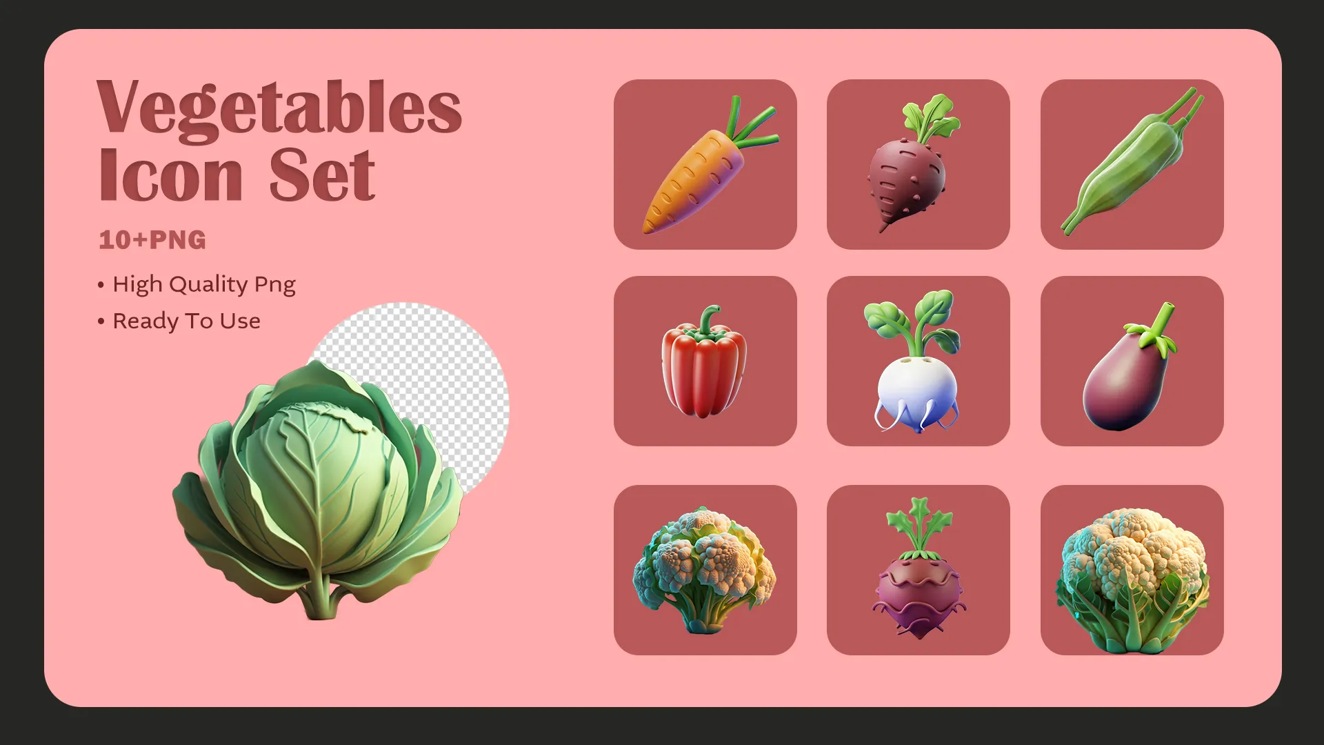 Gourmet Vegetable Icon Collection